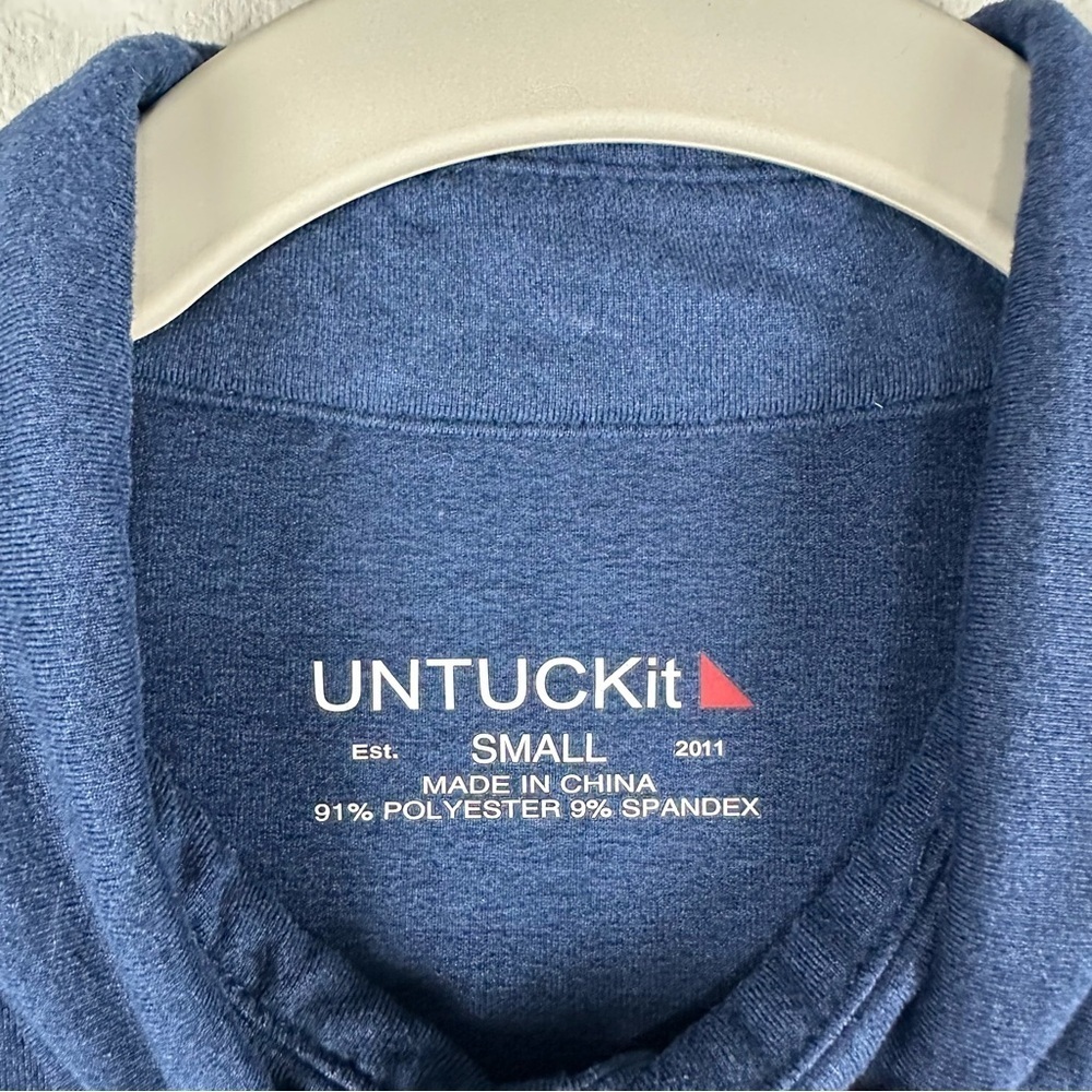 Untuckit Blue Clavidor 3 Button Performance Polo … - image 4